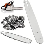 14'' Barre Guide + 3/8 LP 50DL Chaîne Tronçonneuse pour STIHL MS170 MS180 MS250