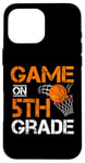 Coque pour iPhone 16 Pro Max Jeux amusants sur le basket-ball de cinquième année premier jour d'école