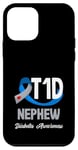 Coque pour iPhone 12 mini Sensibilisation au diabète de type 1 T1D Neveu