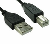 USB 2.0 High Speed Cable Long Printer Lead A to B Black Shielded Epson Kodak 3m