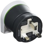 Q2 Power Adaptateur de Voyage Europe vers Royaume-Uni - Blanc/Gris