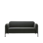 Massproductions - Mega 2 Seater Sofa, Stone Grey, Fabric C+, Kvadrat - Harald 3 0192 - Black - Soffor
