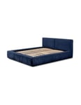 Lit coffre 160x200 coloris bleu - Collection MINAO