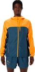 Asics Men's Fujitrail Packable Windbreaker Fellow Yellow/Magnetic Blue, S