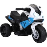 Moto électrique pour enfants 3 roues 6 v 2,5 Km/h effets lumineux et sonores bleu BMW S1000 rr