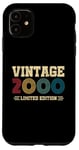 Coque pour iPhone 11 25 Year Old Gifts Vintage 2000 Édition limitée 25e anniversaire