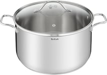 Tefal Intuition XL Marmite 36 cm / 17.5 L, Induction, Acier inoxydable 18/10, Garantie 5 ans , Poignées rivetées robustes, Couvercle en verre B8647504, Métallique