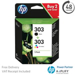 Original HP 303 Black & Colour Ink Cartridges - For HP ENVY Photo 6234 Printers