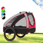 Bike Trailer Pet Carrier Dog Trailer Pram Stroller Cargo Bicycle Foldable Red 