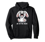 Funny Anxiety Gifts, Me on the Inside, Bunny Sarcastic Joke Pullover Hoodie