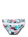 Polarn O. Pyret Swim Pant Aop Baby Swimwear Nappie Briefs Multi/mönstrad [Color: FANDANGO PINK ][Sex: Kids ][Sizes: 50-56 ]