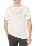 PUMA Men's Performance Cat Tee (Available in Big and Tall Sizes) T-Shirt, White, XXL