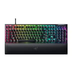 Razer BlackWidow V4 X (Green Switch) - Mechanical Gaming Keyboard Chroma RGB (Clicky Mechanical Switches, 6 Dedicated Macro Keys, Doubleshot ABS Keycaps) UK Layout | Black