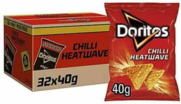 Doritos Chilli Heatwave Tortilla Chips 40g Corn Chips Suitable for vegetarians