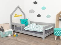 Benlemi Lit cabane Enfant Poppi 120 x 180 Gris 2