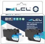 Cartouche D'Encre Compatible Lc-424 Lc424 Lc-424C Lc424C(2Pk Cyan) Remplacement Pour Brother Dcp-J1200W Dcp-J1200We