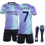 2024-2025 Arsenal Aawy Kids Adult Football Shirt Jersey No. 7 Saka 20