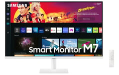 Samsung 32&quot; M70B UHD, USB-C White Smart Monitor with Speakers &am