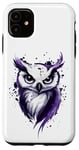 Coque pour iPhone 11 Hibou mauve mystique