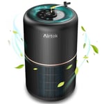 AIRTOK Air Purifiers, Air Purifier for Home Bedroom with Fragrance Sponges | 4 in 1 H13 True HEPA Air Filter 99.97% Remove Smoke Dust Pollen Pet Dander Odor Ozone, Free Night, Night Light, AP0601