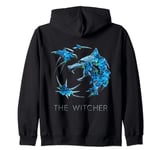 The Witcher Logo Flowers Fan Memorabilia Zip Hoodie