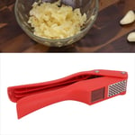 (Red)Ergonomic Handle Garlic Press Efficient Easy To Squeeze 2 In 1 Mincer Tool