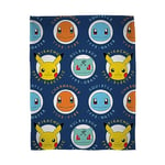 Character World Official Pokemon Fleece Throw Blanket | Super Soft Warm Throw, Gotta Design with Pikachu | Perfect For Home, Bedroom, Sleepovers & Camping | Size 100 x 150cm