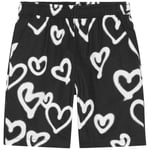 Molo Avart Mjukisshorts Sprayed Hearts | Svart | 128 cm