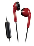 JVC Red and Black Sweat and Splash Proof Retro Earbuds with Micropho (US IMPORT)
