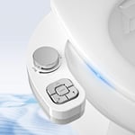 PENDEJATO Pulvérisateur Bidet Toilette WC - Non Électrique Accessoires De Toilette Japonaise - Buse Rétractable Avec 2 Angles De Jet（Anti-colmatage）- Pour Le Nettoyage Avant Et Arrière (Argent)