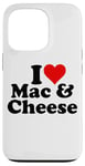 Coque pour iPhone 13 Pro I LOVE COEUR MAC ET FROMAGE MACARONI N CHEESE