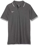 Nike Kids Y Polo Tm Club19 Ss Polo Shirt - Charcoal Heathr/(White), Small