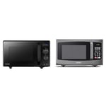 Toshiba 900w 23L Microwave Oven with 1050w Crispy Grill, Energy Saving Eco Function & 800w 23L Microwave Oven with Digital Display, Auto Defrost, One-touch Express Cook with 6 Pre-Programmed Auto Cook
