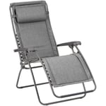 Lafuma Mobilier - Fauteuil Relax Jardin - Chaise Longue Matelassé Zéro Gravité - Rsx Clip - Lightcomfort® - Gris Ombre