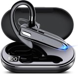 EUQQ Bluetooth Single Wireless Headset Handsfree Earpiece for Phone, V5.3 In-Ear