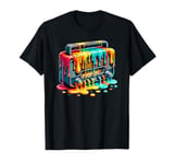 Dripping Paint Art Vintage Radio Antique Radios T-Shirt