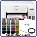 Sublimation Bundle: Epson Tank ET-2876 Printer + non-oem Sublimation Ink & Paper