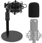 Amélioration At2020 Support De Microphone De Table Avec Support Antichoc Et Bonnette Anti-Vent Sus Mousse Pour Audio Technica At2020 At2020Usb+ At2035 Atr2500 Microphone À Condensateur