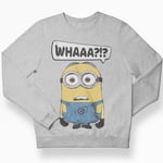 Hybris Minions - Whaaa?!? barn sweatshirt (Dark-Heather,3-4 år)