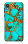 Aqua Copper Turquoise Gemstone Graphic Printed Case Cover For Motorola Moto E6, Moto E (6th Gen)