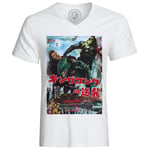 T-Shirt Homme Vieille Affiche Anglaise De Film King Kong Versus Godzilla Rétro Poster Cinéma Vintage