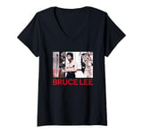 Womens Bruce Lee Enter The Dragon Epic Scream V-Neck T-Shirt