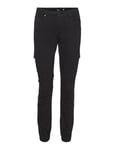 VERO MODA Pantalon en Jean Extensible pour Femme Pants Jogger Cargo Stretch Denim VMIVY, Couleurs:Noir, Taille:XS / 34L, Longueur de Jambe:L34