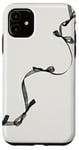 Coque pour iPhone 11 Ruban Esthétique Noeud Noir Fond Beige