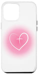 iPhone 12 Pro Max Heart Christian Faith Cross Pink Aura Case