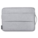 CanvasArtisan Sleeve med Håndtak for Bærbar PC / Macbook 15" - (39 x 28 x 2 cm) - Grå