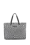 HUGO Womens Gwen Shopper-CB Cotton-canvas shopper bag with seasonal print