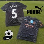 Puma Man City Away Jersey Youth Medium Black-Dark Denim New Tags