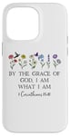 Coque pour iPhone 14 Pro Max By the Grace of God I am What I Am Verse 1 Corinthians 15:10