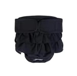 BePetMia Couches Lavables pour Chiennes, sous-vêtements Hygiéniques pour Chiens en Chaleur, Couches Réutilisables pour Chiens, Culottes Absorbantes Ecologiques (XXL: 70-83cm, Noir)